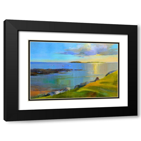 Kettle Cove Boats 2 Black Modern Wood Framed Art Print with Double Matting by Ready, Holly