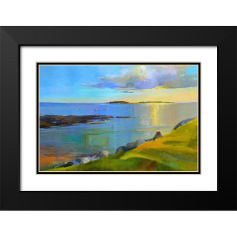 Kettle Cove Boats 2 Black Modern Wood Framed Art Print with Double Matting by Ready, Holly