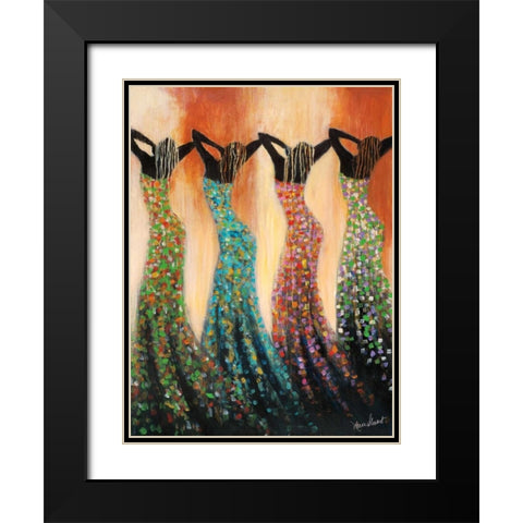 Dance of the Summer Solstice Black Modern Wood Framed Art Print with Double Matting by Stewart, Monica