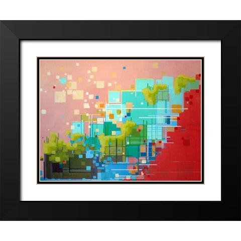 Sunrise Black Modern Wood Framed Art Print with Double Matting by Shannon, Carol Joy