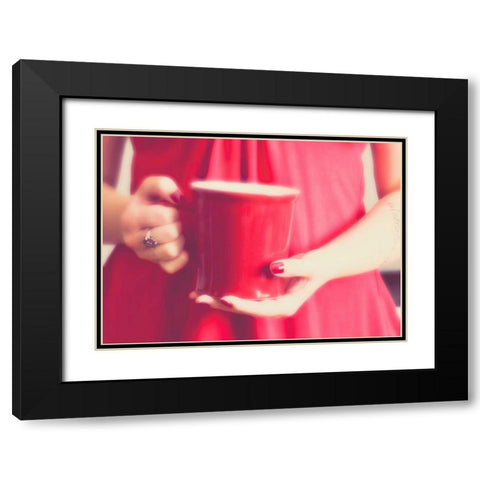 Good Morning Darling Black Modern Wood Framed Art Print with Double Matting by Soffia, Myan