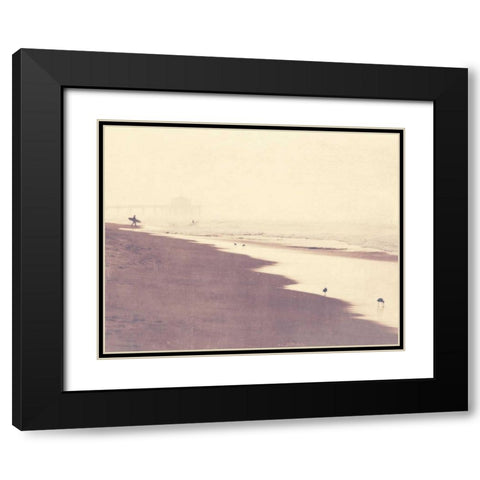 October Swim Black Modern Wood Framed Art Print with Double Matting by Soffia, Myan