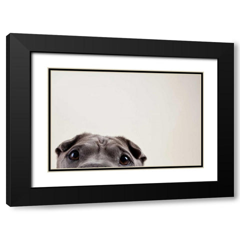 Peleis Eyes Black Modern Wood Framed Art Print with Double Matting by Sabo, Susan