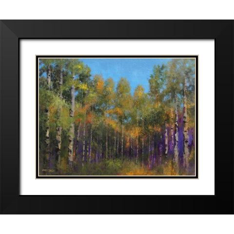 Aspen Autumn Black Modern Wood Framed Art Print with Double Matting by Stotts, Thomas