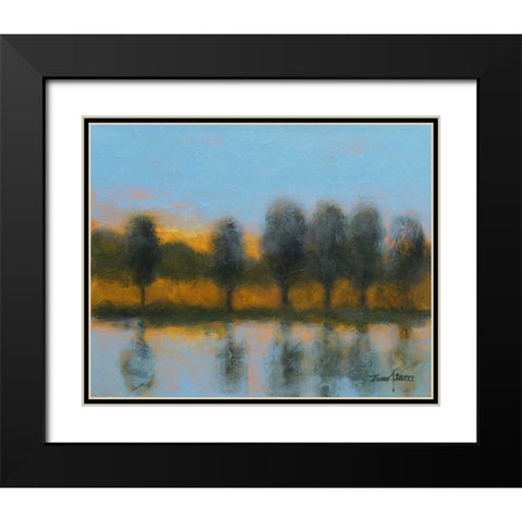 Line of Reflections Black Modern Wood Framed Art Print with Double Matting by Stotts, Thomas