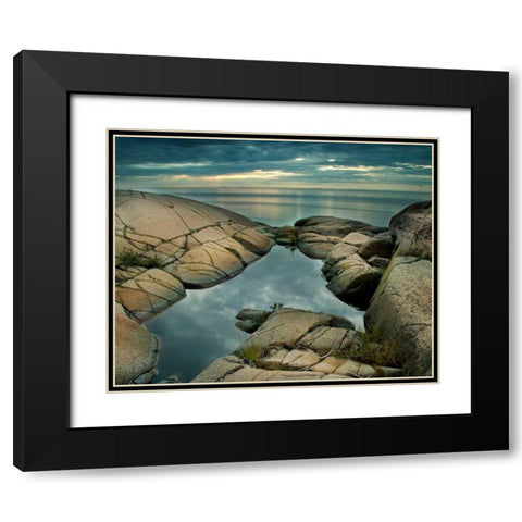 Edge of Time Black Modern Wood Framed Art Print with Double Matting by Suchocki, Irene