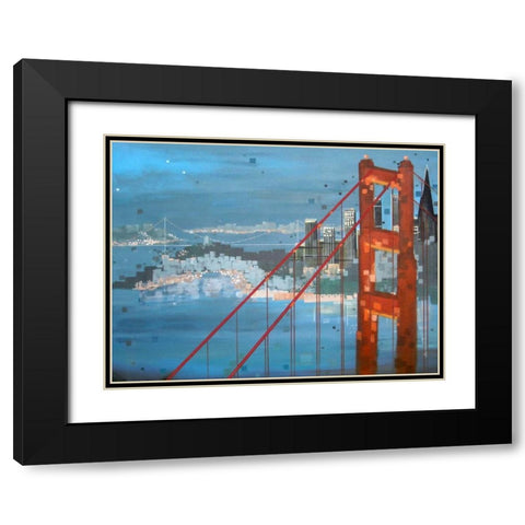 Twilight San Francisco Black Modern Wood Framed Art Print with Double Matting by Shannon, Carol Joy