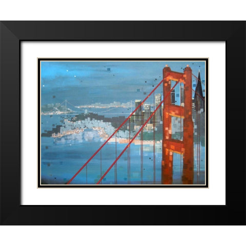 Twilight San Francisco Black Modern Wood Framed Art Print with Double Matting by Shannon, Carol Joy