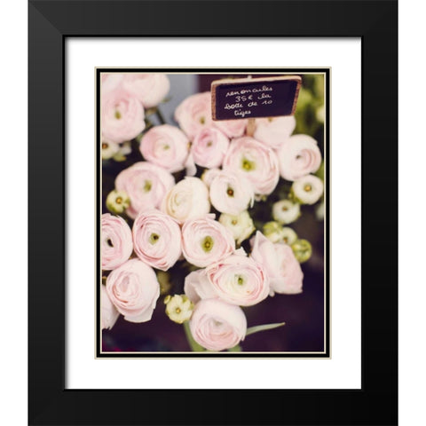 Flower Market Black Modern Wood Framed Art Print with Double Matting by Suchocki, Irene