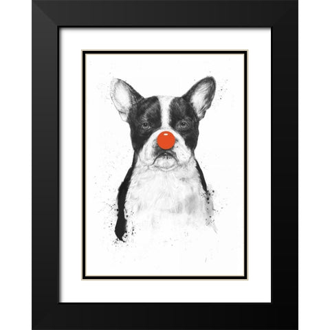 Iâ€™m Not Your Clown Black Modern Wood Framed Art Print with Double Matting by Solti, Balazs