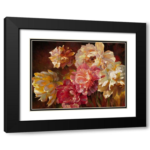 Peonies in Pastel Black Modern Wood Framed Art Print with Double Matting by Styles, Emma