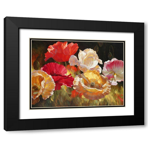 Poppy Celebration Black Modern Wood Framed Art Print with Double Matting by Styles, Emma