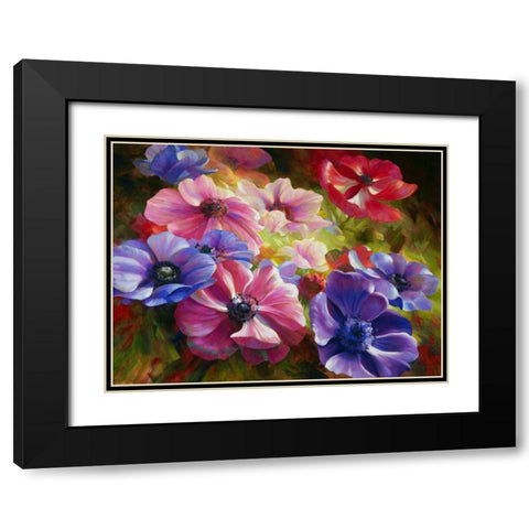 Precious Jewels Black Modern Wood Framed Art Print with Double Matting by Styles, Emma