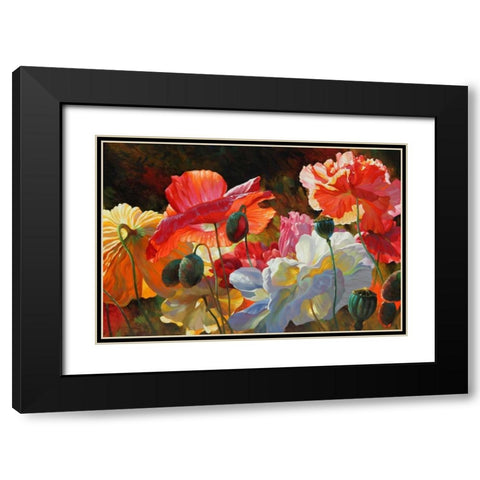 Summer Radiance Black Modern Wood Framed Art Print with Double Matting by Styles, Emma