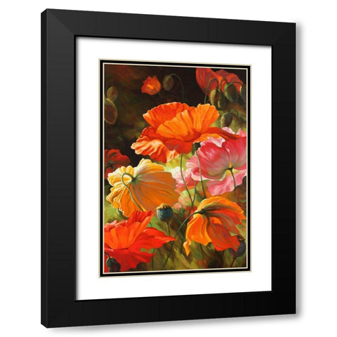 Springtime Blossoms Black Modern Wood Framed Art Print with Double Matting by Styles, Emma