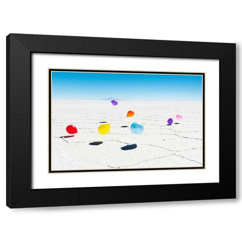 Balloons Three, Salar de Uyuni, Bolivia Black Modern Wood Framed Art Print with Double Matting by Silver, Richard