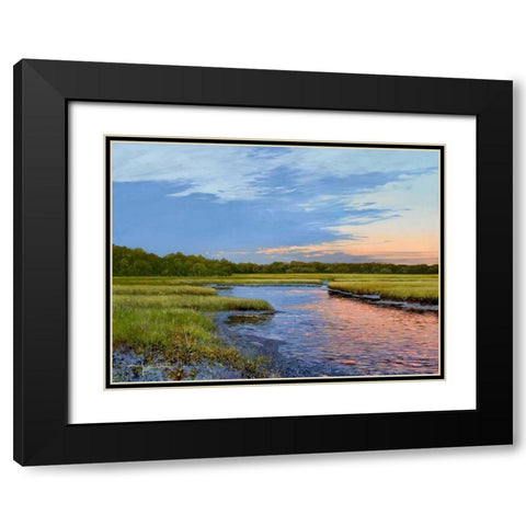 Evening Downs Black Modern Wood Framed Art Print with Double Matting by Sullivan, Kent