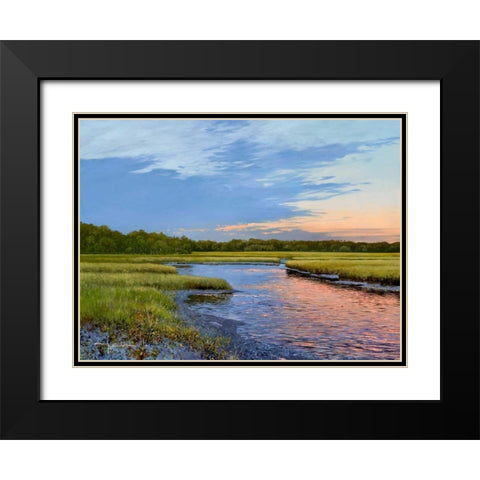 Evening Downs Black Modern Wood Framed Art Print with Double Matting by Sullivan, Kent