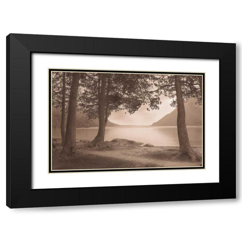 By the Lake Black Modern Wood Framed Art Print with Double Matting by Svibilsky, Igor