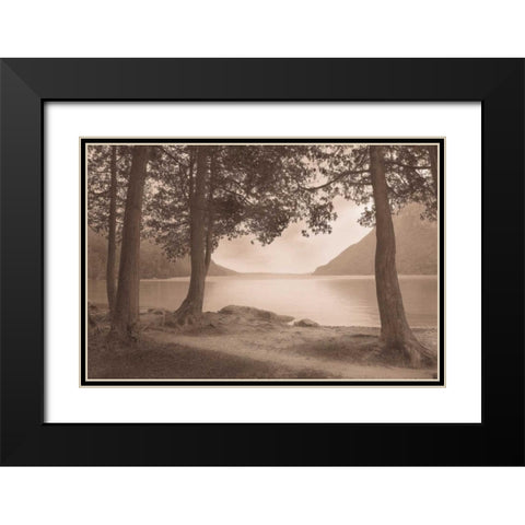 By the Lake Black Modern Wood Framed Art Print with Double Matting by Svibilsky, Igor