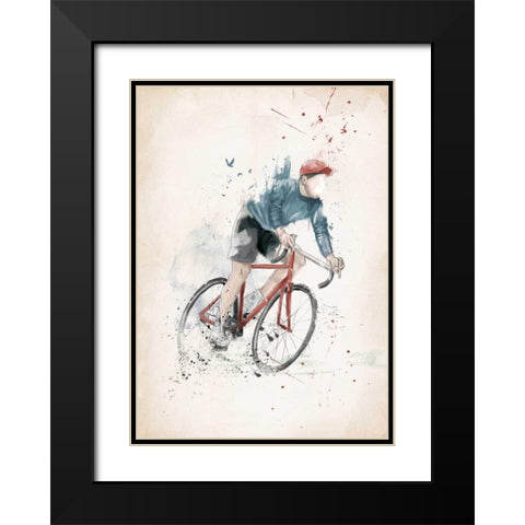 I Want to Ride My Bicycle Black Modern Wood Framed Art Print with Double Matting by Solti, Balazs