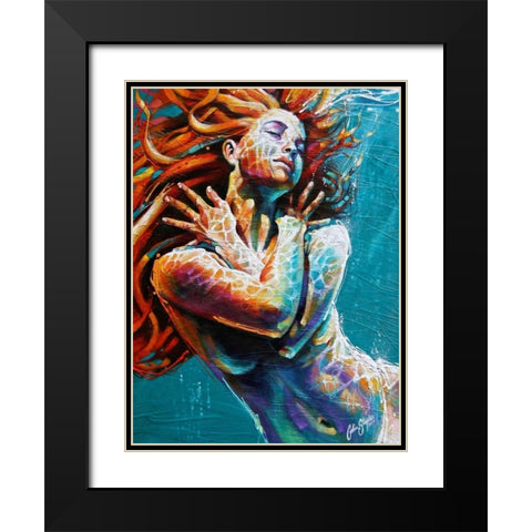 Floating in Color Black Modern Wood Framed Art Print with Double Matting by Staples, Colin John