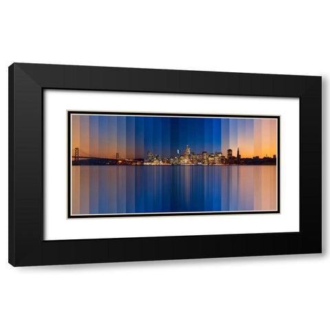 Chromatic Symphony San Francisco Black Modern Wood Framed Art Print with Double Matting by Sie, Lee