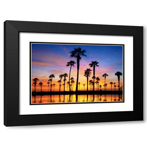 Prelude Black Modern Wood Framed Art Print with Double Matting by Sie, Lee