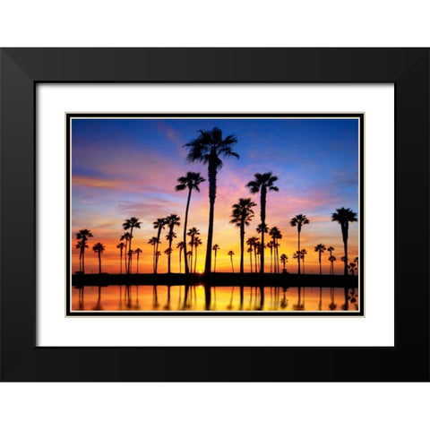 Prelude Black Modern Wood Framed Art Print with Double Matting by Sie, Lee