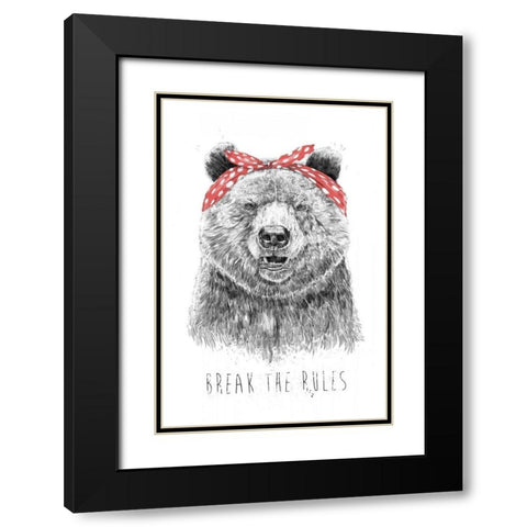 Break The Rules Black Modern Wood Framed Art Print with Double Matting by Solti, Balazs