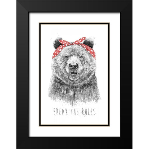 Break The Rules Black Modern Wood Framed Art Print with Double Matting by Solti, Balazs