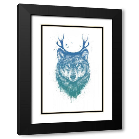 Im Your Deer Black Modern Wood Framed Art Print with Double Matting by Solti, Balazs