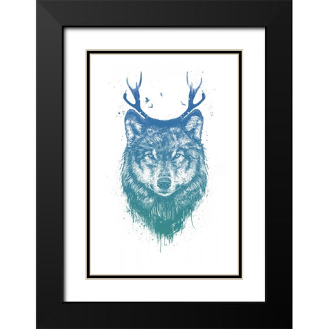 Im Your Deer Black Modern Wood Framed Art Print with Double Matting by Solti, Balazs
