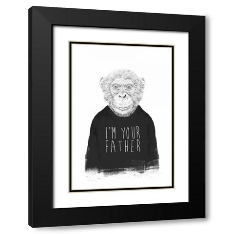 Im Your Father Black Modern Wood Framed Art Print with Double Matting by Solti, Balazs