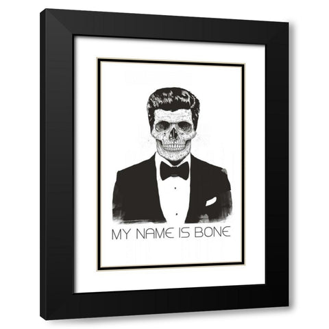 My Name is Bone Black Modern Wood Framed Art Print with Double Matting by Solti, Balazs