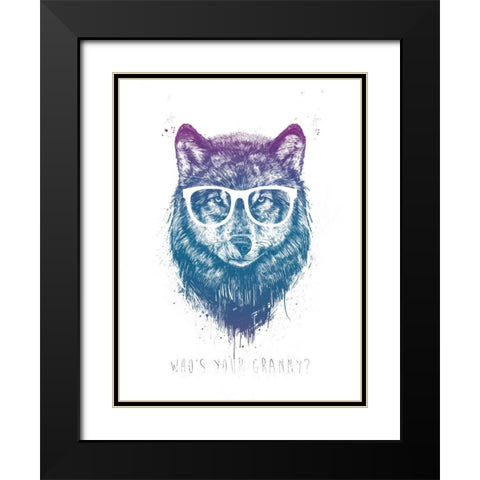 Whos Your Granny Black Modern Wood Framed Art Print with Double Matting by Solti, Balazs