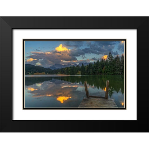 Late Swim Black Modern Wood Framed Art Print with Double Matting by Schneidersmann, Anne