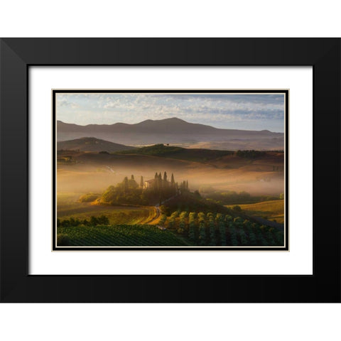 Il Belvedere Black Modern Wood Framed Art Print with Double Matting by Schneidersmann, Anne