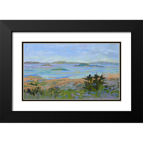 Islands Off the Mainland Black Modern Wood Framed Art Print with Double Matting by Schmidt, Jane