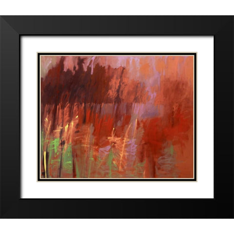 Once Autumn Black Modern Wood Framed Art Print with Double Matting by Schmidt, Jane