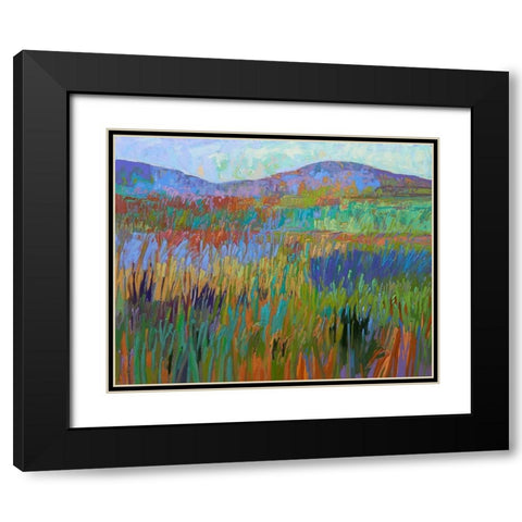 Color Field No. 68 Black Modern Wood Framed Art Print with Double Matting by Schmidt, Jane