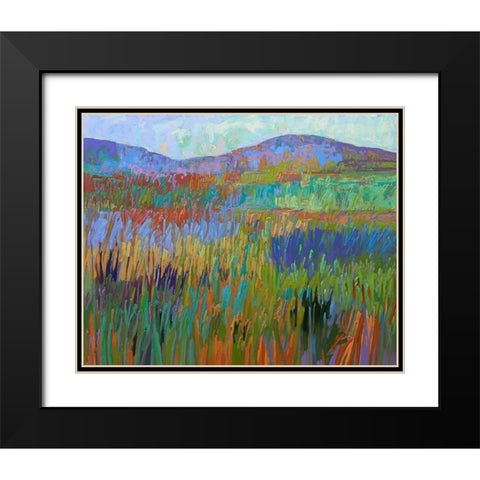 Color Field No. 68 Black Modern Wood Framed Art Print with Double Matting by Schmidt, Jane
