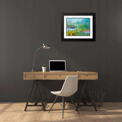 Southern Charm II Black Modern Wood Framed Art Print with Double Matting by Schmidt, Jane