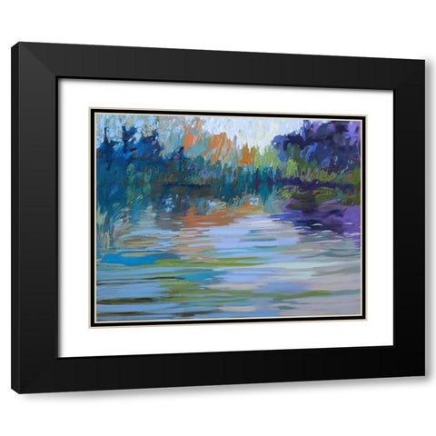 Waterways VI Black Modern Wood Framed Art Print with Double Matting by Schmidt, Jane