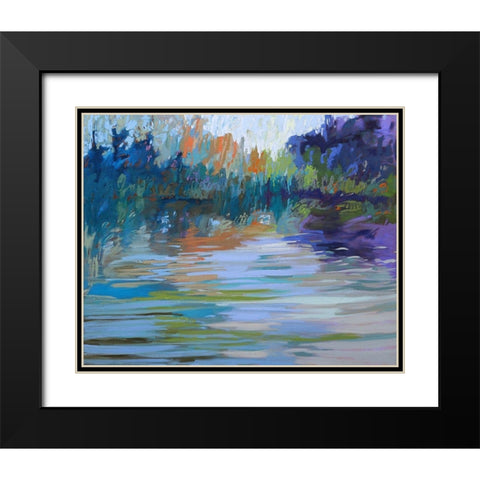 Waterways VI Black Modern Wood Framed Art Print with Double Matting by Schmidt, Jane