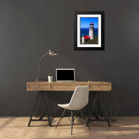 Heceta Head Lighthouse Black Modern Wood Framed Art Print with Double Matting by Severn, Shawn/Corinne
