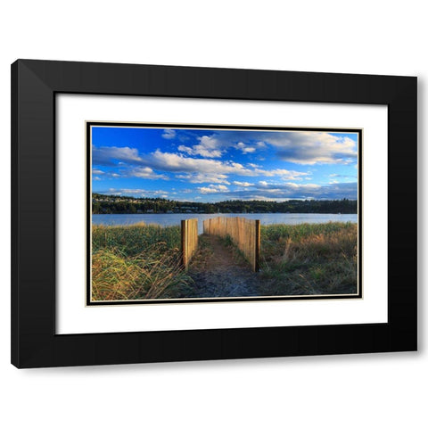 Sunset at Port Ludlow Black Modern Wood Framed Art Print with Double Matting by Severn, Shawn/Corinne