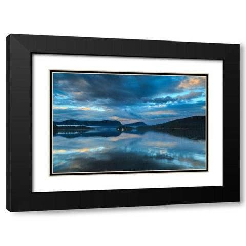 Waiatt Bay Evening Black Modern Wood Framed Art Print with Double Matting by Severn, Shawn/Corinne
