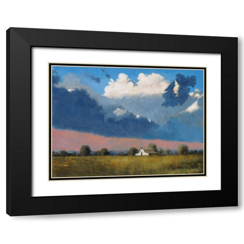 Approaching Storm Black Modern Wood Framed Art Print with Double Matting by Stotts, Thomas