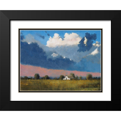 Approaching Storm Black Modern Wood Framed Art Print with Double Matting by Stotts, Thomas